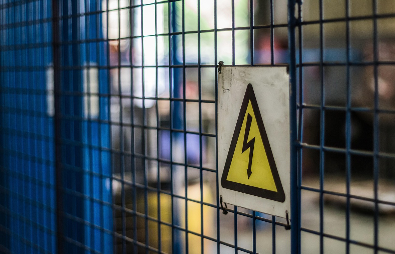 danger, electricity, warning, energy, flash, power, dangerous, bolt, voltage, electric, electrical, gate, high-voltage